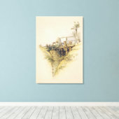 Ein Persisches Wasserrad, das zur Wasseraufbereitu Leinwanddruck (Insitu (Holzboden))