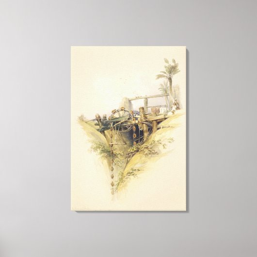 Ein Persisches Wasserrad, das zur Wasseraufbereitu Leinwanddruck (Vorderseite)