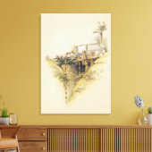 Ein Persisches Wasserrad, das zur Wasseraufbereitu Leinwanddruck (Insitu (Wohnzimmer))