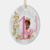 Ein Personalisierter Afrikaner erster Geburtstag Keramik Ornament (Rechts)