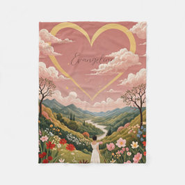 Ein Personalisierter Blick aus dem Herzen eines Mä Fleecedecke