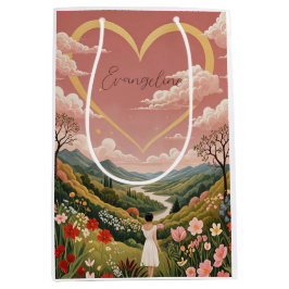 Ein Personalisierter Blick aus dem Herzen eines Mä Mittlere Geschenktüte