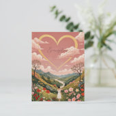 Ein Personalisierter Blick aus dem Herzen eines Mä Postkarte (Stehend Vorderseite)