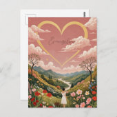 Ein Personalisierter Blick aus dem Herzen eines Mä Postkarte (Vorne/Hinten)