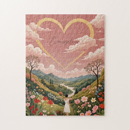 Ein Personalisierter Blick aus dem Herzen eines Mä Puzzle (Vertikal)