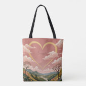 Ein Personalisierter Blick aus dem Herzen eines Mä Tasche (Rückseite)