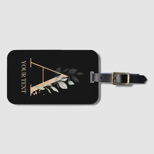 Ein Personalisierter Monogramm-Gepäckträger Gepäckanhänger (Vorderseite (Horizontal))