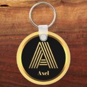 Ein Personalisierter Schlüsselanhänger mit Mit Mon (Vorderseite)