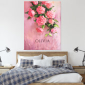Ein personalisierter Traum in Rosa Leinwanddruck (Insitu (Schlafzimmer))