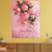 Ein personalisierter Traum in Rosa Leinwanddruck (Insitu (Wohnzimmer))