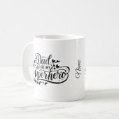 Ein personalisiertes, du bist meine Helden-Vater-T Kaffeetasse (Vorderseite Links)