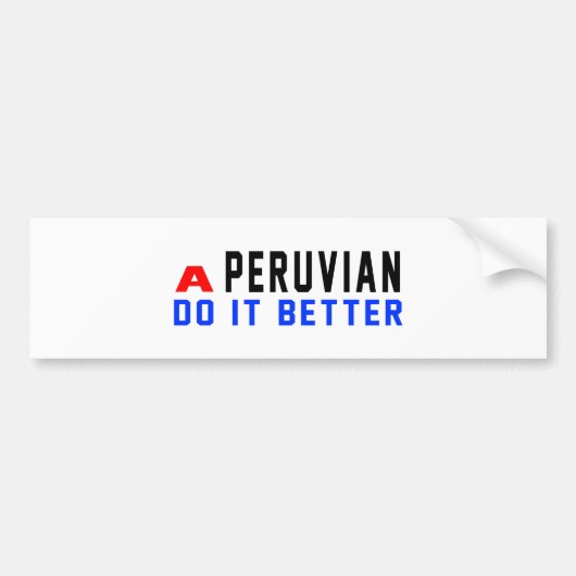 Ein Peruaner verbessert es Autoaufkleber (Vorne)