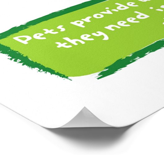 Ein Pet-Poster adoptiert Poster (Ecke)