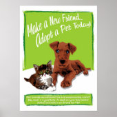 Ein Pet-Poster adoptiert Poster (Vorne)