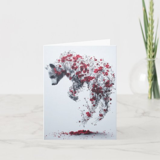 Ein Petal auf einer Zeitkarte Dankeskarte (Vorderseite)