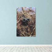 Ein Pfadfinder praktiziert Beobachtungstechnik Leinwanddruck (Insitu (Holzboden))