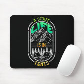 Ein Pfadfinderleben ist in Zelten - Camping Wander Mousepad (Mit Mouse)