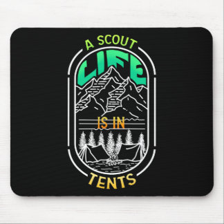 Ein Pfadfinderleben ist in Zelten - Camping Wander Mousepad