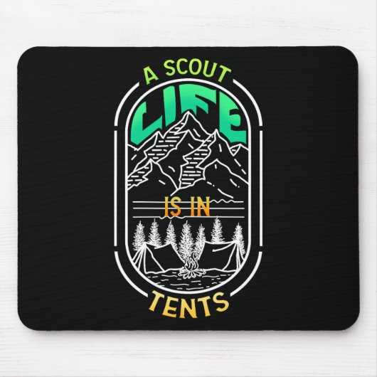 Ein Pfadfinderleben ist in Zelten - Camping Wander Mousepad (Vorne)