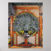 Ein Pfau aus der Zentrale eines Wandgemäldes Poster (Vorne)