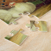 Ein Pfau, Tauben, Hühner und ein Jay in einem Park Puzzle (Seite)