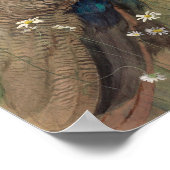 Ein Pfau und Marguerites | Edwin John Alexander Poster (Ecke)