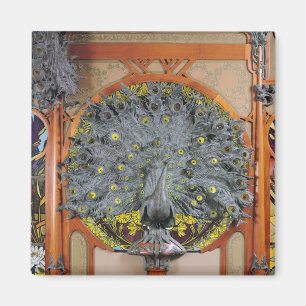 Ein Pfau von der zentralen Platte eines Magnet