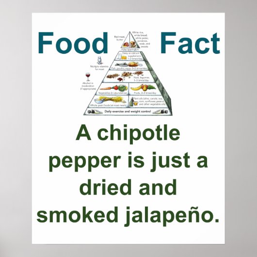 Ein Pfeffer aus Chipotle - Nahrungsfakt Poster (Vorne)