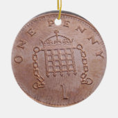 Ein-Pfennig-Ornament Keramikornament (Vorne)