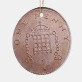 Ein-Pfennig-Ornament Keramikornament (Links)