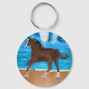 Ein Pferd am Strand Schlüsselanhänger