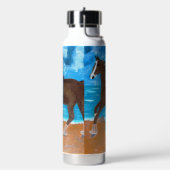 Ein Pferd am Strand Trinkflasche (Links)
