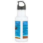 Ein Pferd am Strand Trinkflasche (Rückseite)