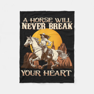 Ein Pferd bricht nie dein Herz, ich bin Reittier H Fleecedecke