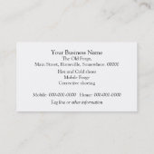 Ein Pferd, das, graue Version beschuht wird Visitenkarte (Rückseite)