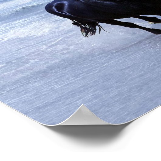 Ein Pferd frei und wild Poster (Ecke)