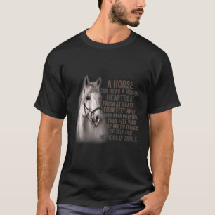 Ein Pferd kann einen menschlichen Herzschlag von m T-Shirt