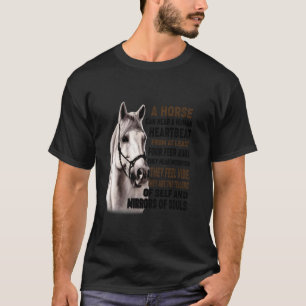Ein Pferd kann einen menschlichen Herzschlag von m T-Shirt