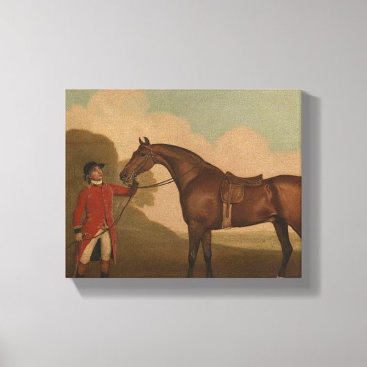 "Ein Pferd mit Groom" von George Stubbs Leinwanddruck (Vorderseite)