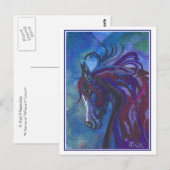 Ein Pferd mit verschiedenen Farben Postkarte (Vorne/Hinten)