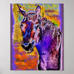 Ein Pferd mit vielen Farben Poster