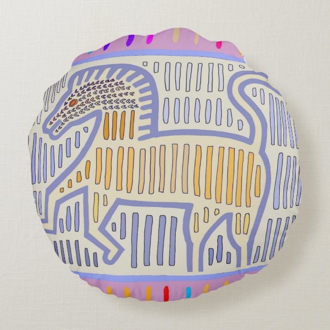 Ein Pferd ohne Namen Rundes Kissen (Rückseite)