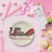 Ein Pferd Open Sleigh - Fred Weiss Pappteller (Party)