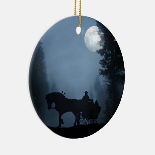 Ein Pferd Open Sleigh Ornament (Rechts)