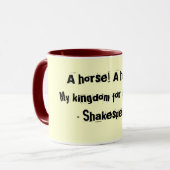 Ein Pferd - Shakespeare-Tasse Tasse (Vorderseite Links)