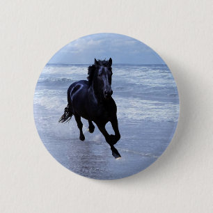Ein Pferd wild und frei Button