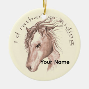 Ein Pferd zum Reiten Keramikornament