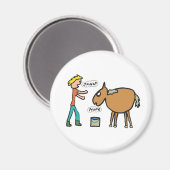 Ein Pferd zum Wasser führen Magnet (Vorderseite/Rückseite)