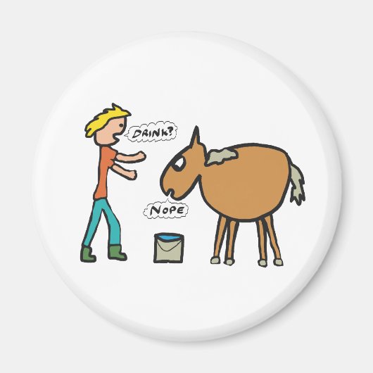 Ein Pferd zum Wasser führen Magnet (Vorne)