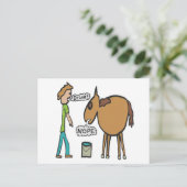 Ein Pferd zum Wasser führen Postkarte (Stehend Vorderseite)